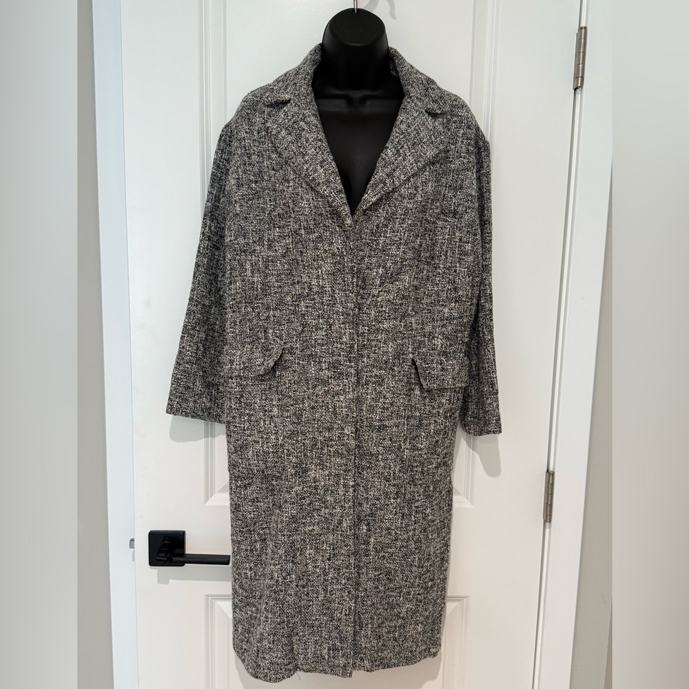 Topshop Boucle Long Coat